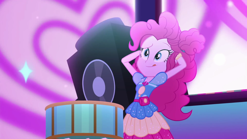 Size: 1600x900 | Tagged: safe, derpibooru import, screencap, pinkie pie, equestria girls, equestria girls series, sunset's backstage pass!, spoiler:eqg series (season 2), geode of sugar bombs, magical geodes, music festival outfit, solo