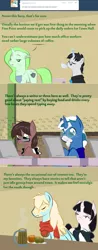 Size: 900x2302 | Tagged: safe, artist:askmerriweatherauthor, derpibooru import, oc, oc:avalanche, oc:china saucer, oc:gizmo gearturner, oc:merriweather, oc:penwright, oc:wordsmith, unofficial characters only, earth pony, pegasus, pony, unicorn, ask merriweather, heart eyes, magic, male, stallion, wingding eyes