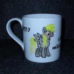 Size: 1024x1024 | Tagged: artist:malte279, craft, cup, derpibooru import, derpy hooves, porcelain, porcelain painting, safe