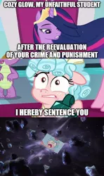 Size: 750x1264 | Tagged: alicorn, caption, comic, cozybuse, cozy glow, cozy glow's sentence, derpibooru import, edit, edited screencap, image macro, meme, phantom zone, princess twilight 2.0, safe, screencap, screencap comic, superman, text, the ending of the end, the last problem, twilight sparkle, twilight sparkle (alicorn)