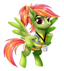 Size: 1024x1137 | Tagged: safe, artist:centchi, derpibooru import, oc, oc:tropical smoothie, pegasus, pony, clothes, deviantart watermark, female, jacket, mare, obtrusive watermark, simple background, solo, transparent background, watermark