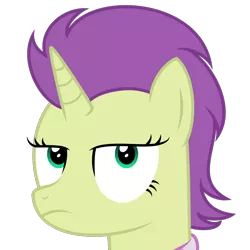 Size: 1000x1000 | Tagged: safe, artist:devfield, derpibooru import, oc, oc:sky spark, unicorn, bust, female, frown, looking at you, portrait, simple background, solo, transparent background, unamused, vector