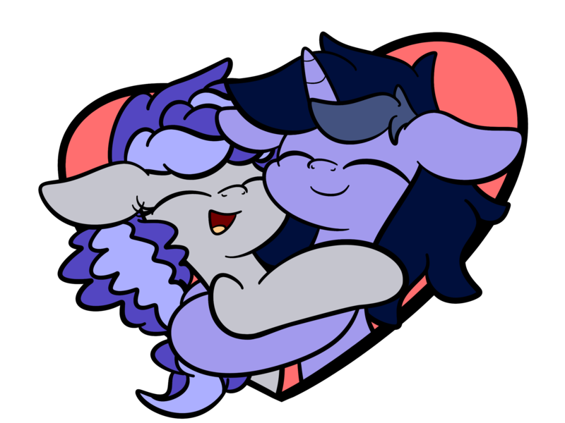 Size: 2560x1920 | Tagged: safe, artist:kimjoman, derpibooru import, oc, oc:cinnabyte, oc:purple flix, unofficial characters only, adorkable, cute, dork, holiday, hug, ship, simple background, transparent background, valentine, valentine's day