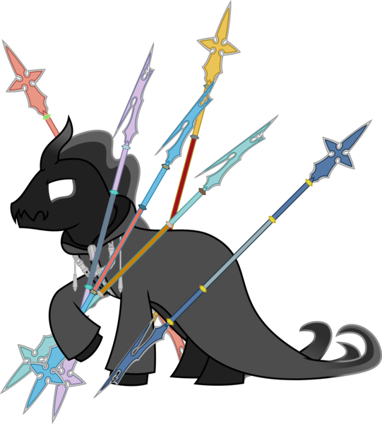 Size: 2166x2401 | Tagged: safe, artist:sketchmcreations, derpibooru import, pony of shadows, unicorn, clothes, coat, cute, kingdom hearts, male, nobody, organization xiii, shadorable, simple background, spear, stallion, transparent background, vector, weapon, xaldin