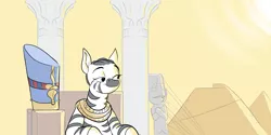 Size: 2800x1400 | Tagged: ancient egypt, applejack's plantation, artist:anontheanon, artist:rocket-lawnchair, crown, derpibooru import, edit, egyptian, female, jewelry, racism, regalia, safe, we wuz kings, zebra