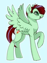 Size: 2064x2792 | Tagged: safe, artist:thrimby, derpibooru import, oc, oc:ember heartshine, unofficial characters only, pegasus, pony, simple background, solo