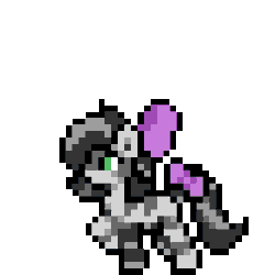 Size: 252x252 | Tagged: safe, artist:bitassembly, derpibooru import, oc, oc:zebranon, unofficial characters only, pony, zebra, animated, bow, game:filly astray, pixel art, simple background, sprite, transparent background