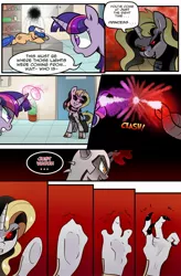 Size: 1280x1949 | Tagged: alicorn, artist:candyclumsy, comic:curse and madness, derpibooru import, mlpcam, nurse, oc, oc:everchanging, oc:fallenlight, safe, transformation, twilight sparkle, twilight sparkle (alicorn)