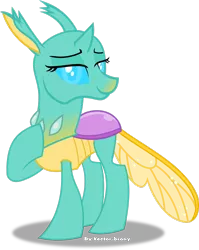 Size: 2184x2746 | Tagged: artist:vector-brony, changedling, changedlingified, changeling, changelingified, derpibooru import, female, high res, oc, oc:animelodie, safe, simple background, solo, species swap, transparent background