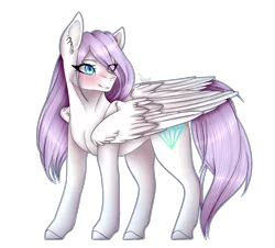 Size: 1912x1732 | Tagged: safe, artist:dawndream2003, derpibooru import, oc, oc:crystal shine, pegasus, pony, blushing, female, mare, simple background, solo, transparent background