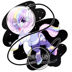 Size: 1000x1000 | Tagged: safe, artist:thanhvy15599, derpibooru import, oc, oc:orbit, unofficial characters only, earth pony, pony, commission, female, helmet, mare, open mouth, simple background, solo, space, transparent background, ych result