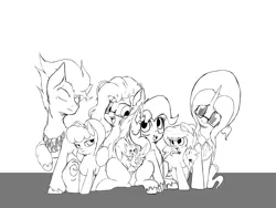 Size: 2048x1536 | Tagged: safe, artist:alazak, derpibooru import, oc, oc:autumn breeze, oc:moonphase, oc:pearl, oc:sapphire heart, oc:seer, oc:smiley, oc:the fish, pony