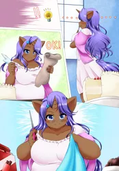 Size: 1000x1436 | Tagged: artist:kurocaze-s, cake, chocolarity, clothes, dark skin, derpibooru import, eared humanization, edit, editor:shiftyshades, fat, food, glasses, horn, horned humanization, human, humanized, implied eating, raritubby, rarity, safe, sequence, tailed humanization, weight gain