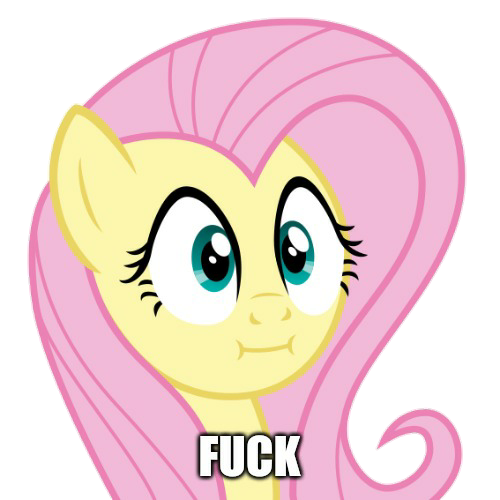 Size: 500x500 | Tagged: safe, derpibooru import, edit, edited screencap, editor:joeydr, screencap, fluttershy, pegasus, pony, :i, background removed, caption, female, image macro, mare, meme, simple background, solo, text, transparent background, vulgar, we bought two cakes