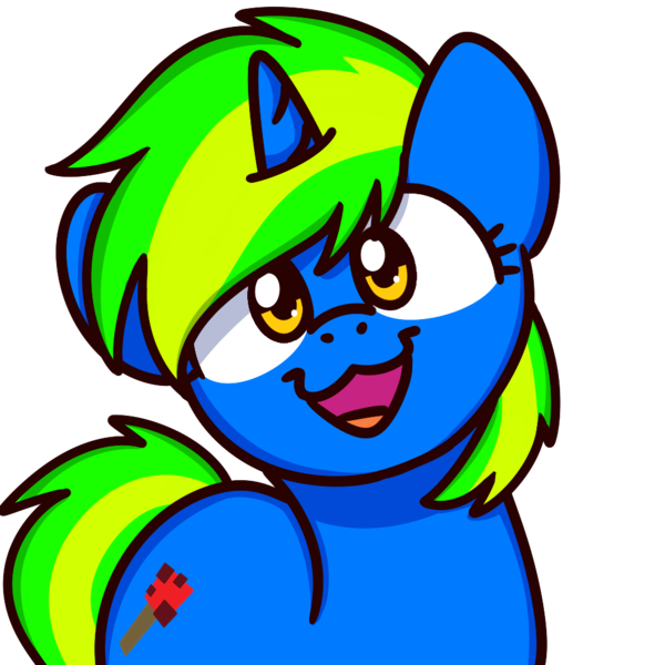 Size: 1000x1000 | Tagged: safe, artist:sugar morning, derpibooru import, oc, oc:speed, unofficial characters only, pony, unicorn, cute, female, looking at you, mare, profile picture, simple background, solo, sugar morning's smiling ponies, transparent background