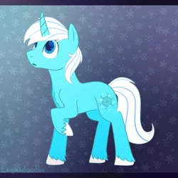 Size: 900x900 | Tagged: safe, artist:enigmadoodles, derpibooru import, oc, oc:frost, pony, unicorn, male, solo, stallion