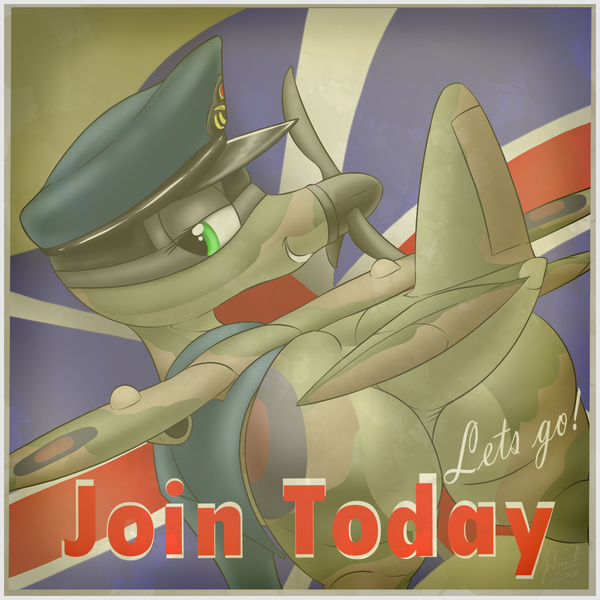 Size: 1480x1480 | Tagged: suggestive, artist:tracerpainter, derpibooru import, oc, original species, plane pony, pony, british, butt, large butt, looking at you, looking back, looking back at you, pinup, plane, plot, poster, propeller, propeller plane, rear view, recruitment, recruitment poster, royal air force, solo, supermarine spitfire