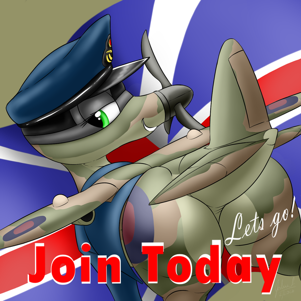 Size: 1440x1440 | Tagged: suggestive, alternate version, artist:tracerpainter, derpibooru import, oc, original species, plane pony, pony, british, butt, large butt, looking at you, looking back, looking back at you, pinup, plane, plot, poster, propeller, propeller plane, rear view, recruitment, recruitment poster, royal air force, solo, supermarine spitfire