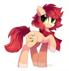Size: 1792x1844 | Tagged: safe, artist:mirtash, derpibooru import, oc, oc:bead trail, unofficial characters only, earth pony, pony, clothes, scarf, solo