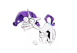 Size: 1703x1186 | Tagged: safe, artist:cassettepunk, deleted from derpibooru, derpibooru import, unicorn, angry, simple background, skull, skull eyes, solo, white background, wingding eyes