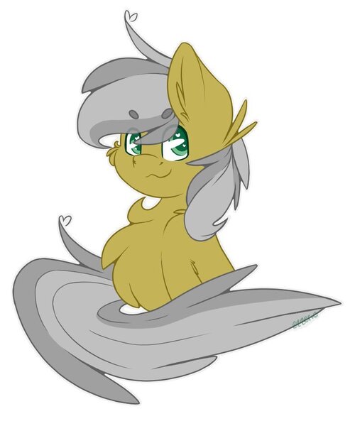 Size: 787x945 | Tagged: safe, artist:ezzerie, deleted from derpibooru, derpibooru import, oc, oc:quick silver, earth pony, bust, digital, holiday, present, solo, valentine, valentine's day