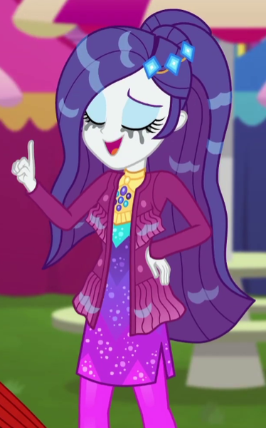 Size: 407x653 | Tagged: safe, derpibooru import, screencap, rarity, equestria girls, equestria girls series, inclement leather, spoiler:choose your own ending (season 2), spoiler:eqg series (season 2), cropped, female, hashtag rain hair don't care, inclement leather: vignette valencia, makeup, running makeup, solo, wet hair, wet hairity
