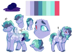 Size: 1280x919 | Tagged: artist:minsona, derpibooru import, heterochromia, magical lesbian spawn, next generation, oc, oc:blueberry muffin, offspring, parent:pinkie pie, parent:rainbow dash, parents:pinkiedash, pegasus, reference sheet, safe, simple background, solo, transparent background, unofficial characters only