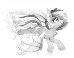 Size: 3978x3120 | Tagged: safe, artist:share dast, derpibooru import, oc, oc:midnight mist, unofficial characters only, bat pony, pony, bat pony oc, bat wings, grayscale, monochrome, solo, wings