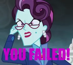 Size: 1018x900 | Tagged: safe, derpibooru import, edit, edited screencap, screencap, principal abacus cinch, equestria girls, friendship games, angry, caption, cropped, faic, female, image macro, meme, quote, reaction image, solo, team fortress 2, text, the administrator, you failed