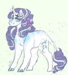 Size: 466x513 | Tagged: safe, artist:venti-star, derpibooru import, rarity, pony, unicorn, leak, spoiler:g5, female, g5, hooves, leonine tail, mare, rarity (g5), redesign, simple background, solo, white background