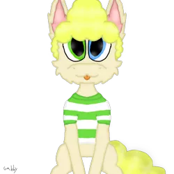 Size: 1000x1000 | Tagged: safe, artist:ravepony134, derpibooru import, edit, captain underpants, captain underpants movie, cheek fluff, colt, harold hutchins, heterochromia, looking at you, male, sfw edit, simple background, sitting, solo, tongue out, transparent background