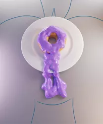 Size: 1000x1200 | Tagged: suggestive, artist:mortarroad, derpibooru import, pony, 3d, anus, blender, blender cycles, butt, dock, donut, female, food, frosting, glazed ponut, in-joke, mare, nudity, outline, plate, plot, poem in the description, ponut, ponut donut, presenting, pun, raised tail, rear view, silhouette, simple, simple background, solo, solo female, sprinkles, tail, visual pun, white background