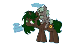 Size: 2248x1595 | Tagged: safe, artist:dumbwoofer, derpibooru import, oc, oc:forest air, oc:pine shine, unofficial characters only, pegasus, pony, unicorn, daughter, family, female, filly, image, mother and child, mother and daughter, png, simple background, transparent background