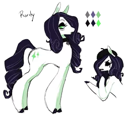 Size: 901x832 | Tagged: safe, artist:p23chy, derpibooru import, rarity, earth pony, pony, leak, spoiler:g5, earth pony rarity, female, g5, hooves, mare, mascara, rarity (g5), redesign, simple background, solo, transparent background