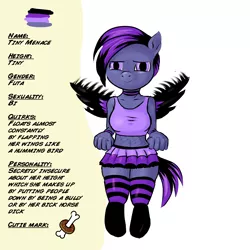 Size: 2000x2000 | Tagged: anthro, artist:ponyway, derpibooru import, oc, oc:tiny menace, pegasus, safe, solo