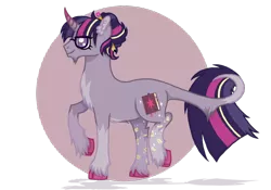 Size: 1000x700 | Tagged: safe, artist:data-dork, derpibooru import, twilight sparkle, pony, unicorn, leak, spoiler:g5, coat markings, curved horn, female, g5, glasses, hooves, horn, leonine tail, mare, raised hoof, redesign, simple background, solo, transparent background, twilight sparkle (g5), unicorn twilight