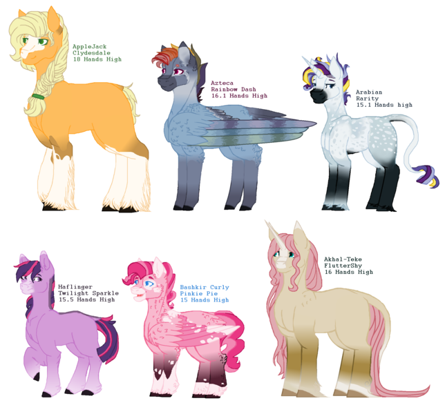 Size: 2240x2088 | Tagged: safe, artist:galaxypocketwatch, derpibooru import, applejack, fluttershy, pinkie pie, rainbow dash, rarity, twilight sparkle, earth pony, pegasus, pony, unicorn, leak, spoiler:g5, applejack (g5), braid, coat markings, colored wings, earth pony twilight, female, fluttershy (g5), folded wings, g5, hooves, leonine tail, mane six, mane six (g5), mare, multicolored wings, pegasus pinkie pie, pinkie pie (g5), race swap, rainbow dash (g5), rainbow wings, raised hoof, rarity (g5), simple background, transparent background, twilight sparkle (g5), unicorn fluttershy, wings