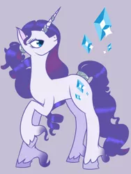 Size: 768x1024 | Tagged: safe, artist:globug100art, derpibooru import, rarity, pony, unicorn, leak, spoiler:g5, female, g5, hooves, mare, raised hoof, rarity (g5), redesign, simple background, solo