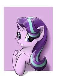 Size: 313x407 | Tagged: source needed, safe, artist:d.w.h.cn, derpibooru import, starlight glimmer, pony, unicorn, cheek fluff, chest fluff, cute, ear fluff, female, glimmerbetes, looking at you, mare, picture for breezies, smiling, solo