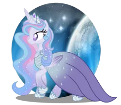 Size: 1280x1110 | Tagged: safe, artist:tenderrain46, derpibooru import, oc, oc:universe starlight, unofficial characters only, alicorn, pony, alicorn oc, clothes, crown, dress, female, gala dress, horn, jewelry, mare, regalia, simple background, solo, transparent background, wings