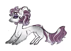 Size: 1100x800 | Tagged: artist:miyathegoldenflower, derpibooru import, draconequus, hybrid, interspecies offspring, oc, offspring, parent:discord, parent:rarity, parents:raricord, safe, simple background, solo, unofficial characters only, white background