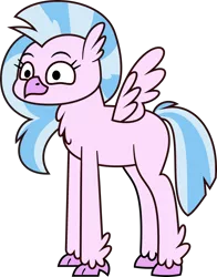 Size: 2000x2552 | Tagged: absurd resolution, artist:tentavamp, chibi, cute, derpibooru import, diastreamies, eyebrows, female, hippogriff, hooves, meme, safe, silverstream, simple background, smol, solo, talons, transparent background, vector