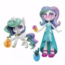 Size: 1000x1000 | Tagged: safe, derpibooru import, princess celestia, alicorn, pony, equestria girls, my little pony: pony life, bottle, cactus, clothes, doll, dress, equestria girls minis, fashion squad, female, food, human ponidox, looking at you, mare, photo, popsicle, potted plant, principal celestia, self ponidox, shoes, simple background, smiling, spread wings, sunglasses, toy, unshorn fetlocks, white background, wings