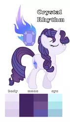 Size: 748x1312 | Tagged: safe, artist:soarindash10, derpibooru import, oc, unofficial characters only, pony, unicorn, base used, color palette, curly mane, curly tail, cutie mark, eyes closed, horn, next generation, not rarity, offspring, parent:fancypants, parent:rarity, parents:raripants, raised hoof, simple background, unicorn oc