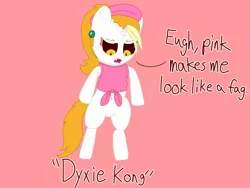 Size: 800x600 | Tagged: artist:jerkface, derpibooru import, dixie kong, fag, oc, oc:dyx, safe