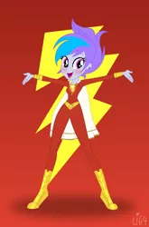 Size: 552x838 | Tagged: safe, artist:lumi-infinite64, derpibooru import, oc, equestria girls, crossover, shazam