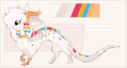 Size: 1920x1027 | Tagged: safe, artist:little-sketches, derpibooru import, oc, draconequus, female, reference sheet, solo