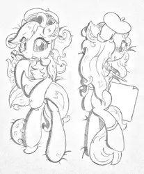 Size: 2324x2810 | Tagged: suggestive, artist:fireworks sea, derpibooru import, oc, oc:fireworks sky, earth pony, pony, earth pony oc, looking at you, paintbrush, painting, paper, traditional art