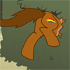 Size: 100x100 | Tagged: artist needed, safe, derpibooru import, oc, unofficial characters only, earth pony, pony, animated, bush, butt, buttstuck, earth pony oc, gif, solo, stuck