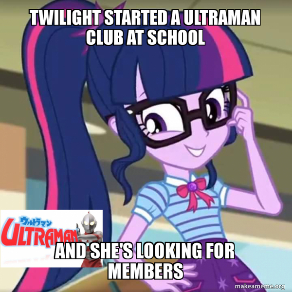 Size: 720x720 | Tagged: safe, derpibooru import, edit, edited screencap, screencap, sci-twi, twilight sparkle, equestria girls, caption, cropped, female, glasses, grammar error, image macro, meme, smiling, solo, text